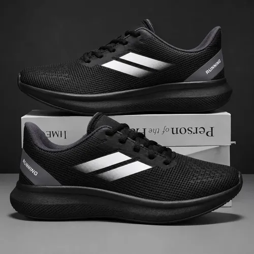 Tenis Academia Masculino Corrida Musculação Caminhada Treino Preto/branco 42