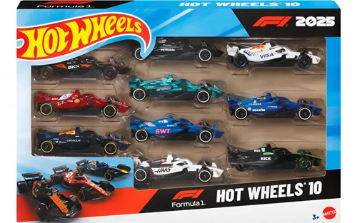 Hot Wheels Fórmula 1 2025 Pacote Com 10